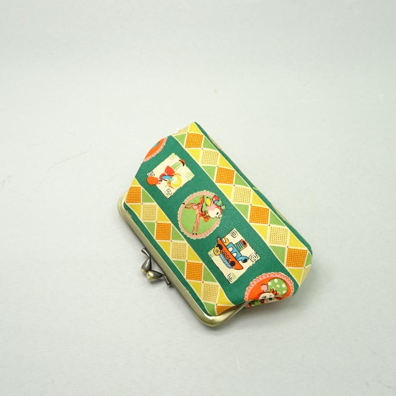 4.0寸角ポーチ レトロ 緑色 ②※フグ玉 | まつひろ商店