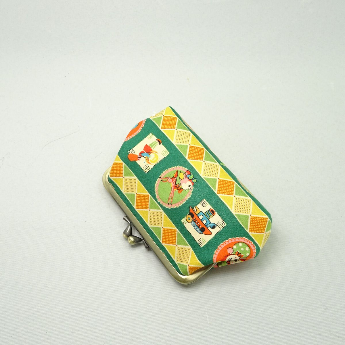 4.0寸角ポーチ レトロ 緑色 ②※フグ玉 | まつひろ商店