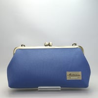 6.8寸碁石玉　ショルダーバッグ　帆布　水色