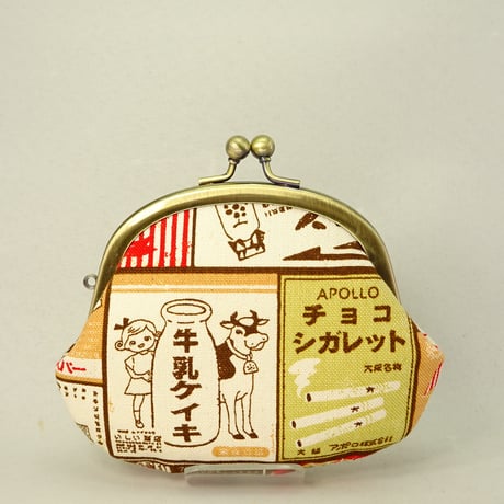 3.3寸丸小銭入れ　レトロ看板　ピンク色③