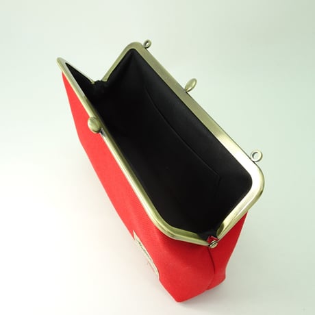 6.8寸碁石玉　ショルダーバッグ　帆布　赤色