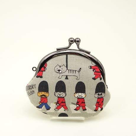 2.6寸丸小銭入れ ロンドンねこ ※口金［B色・丸玉］ | まつひろ商店