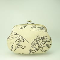 5.5寸クシポーチ　鳥獣戯画（大）　生成色