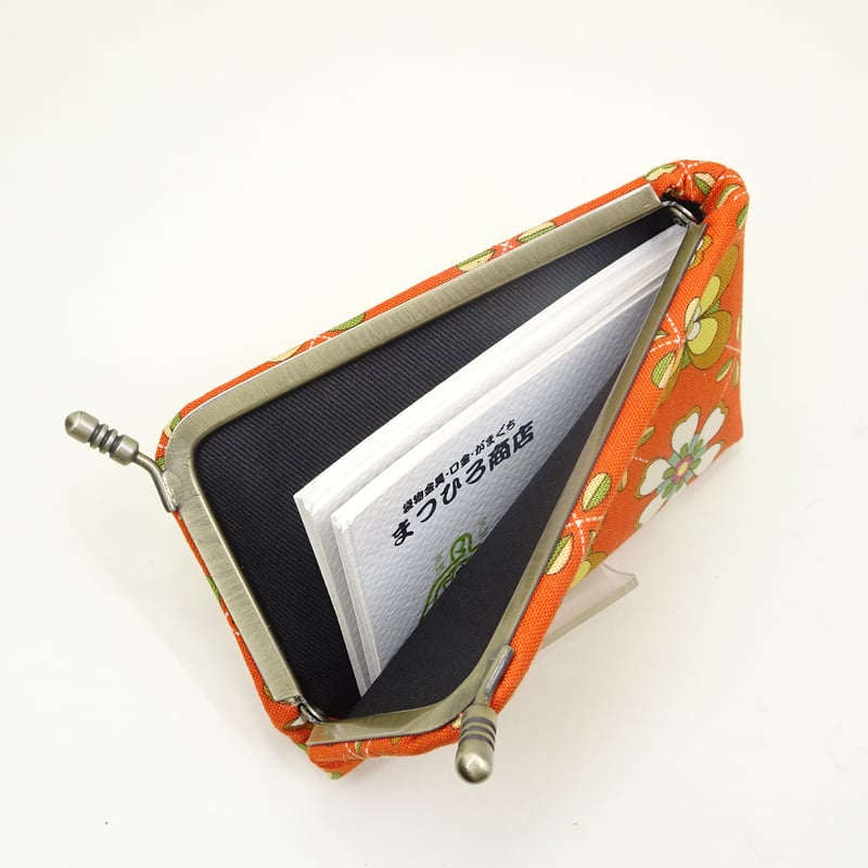 【新品未使用品】ジャンルソー 名刺入 カードケース オレンジ 名刺カードケース 昭和レトロフラワー オレンジ色 | まつひろ商店