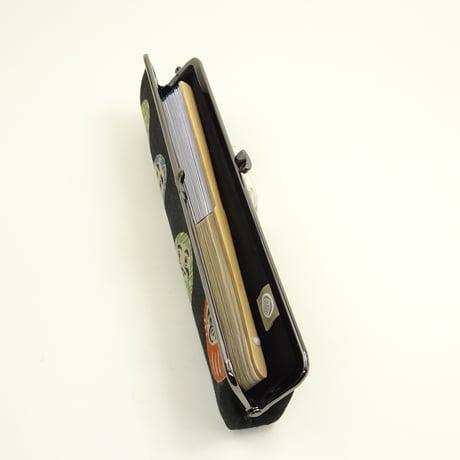 8.0寸 扇子入れ　ミニカメリア　黒色　※口金：B色 瓦玉
