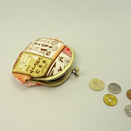 3.3寸丸小銭入れ　レトロ看板　ピンク色③