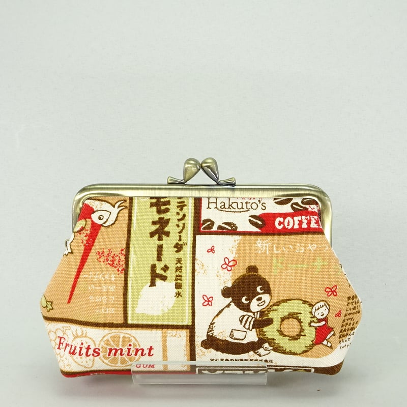 4.0寸角ポーチ レトロ看板 ピンク色②※フグ玉 | まつひろ商店