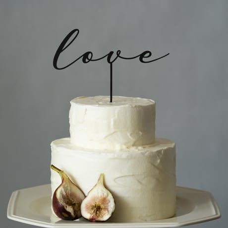 "love" cake topper