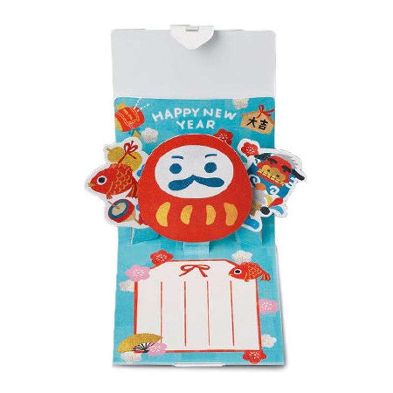 飛び出すアートのポチ袋『たまGETTA』（ポチ袋付）【だるま