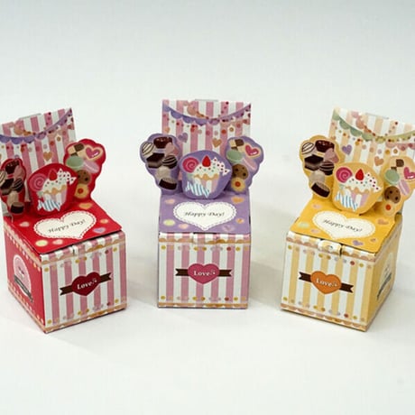 【PoppyBox】6cmキューブ型「ハピポピ　HappyDay」【3個１セット】