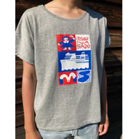 いとしげなおけさ丸　women'sドルマンTシャツ（ヘザーグレー）