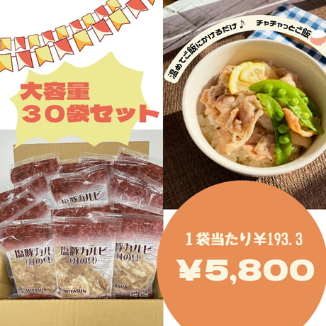 【送料無料】塩豚カルビ丼の具　シェアボックス