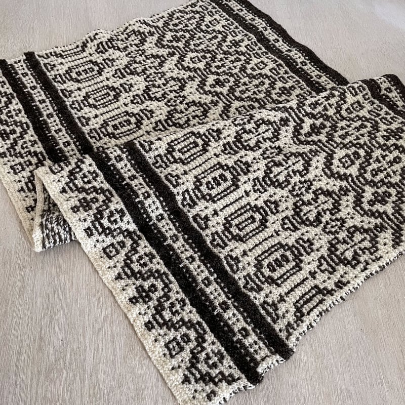 ニットレシピ「モザイク編みでブランケット」 | yu-yarn