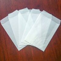 グラシン封筒【中タテ型】洋2タテ 洋形2号たて 114×162mm｜白無地 ポストカード ハガキサイズ 透ける平袋 バッグ