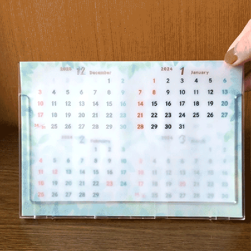 今季終売|2025年透けるカレンダー|トレーシングペーパー製 今季終売|2025年透けるカレンダー|トレーシングペーパー製