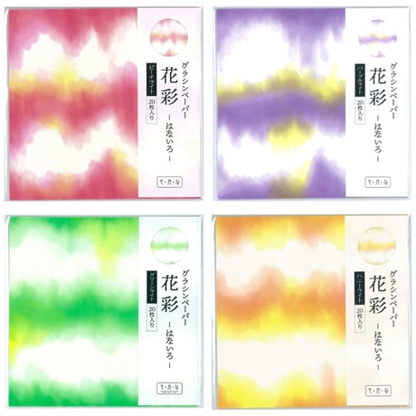 グラシン紙｜花彩｜折り紙サイズ｜お花紙 ローズウィンドウ フラワー 薔薇 透けるデザインペーパー