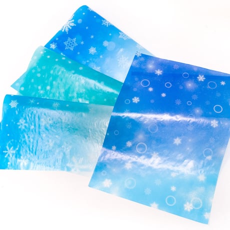 グラシン紙｜雪結晶｜セミB5｜透けるデザインペーパー 氷 フィギュアスケート クリスマス