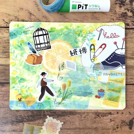 グラシン紙｜ペイントアート｜A5サイズ｜透けるデザインペーパー