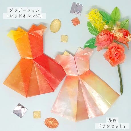 グラシン紙｜花彩｜折り紙サイズ｜お花紙 ローズウィンドウ フラワー 薔薇 透けるデザインペーパー