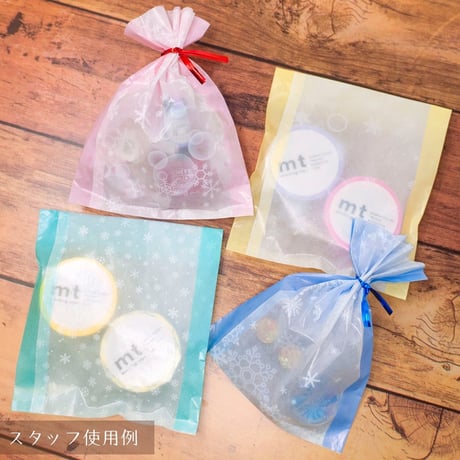 不定期販売｜グラシンホワイトギフトセット｜雪結晶 花柄 白インキ