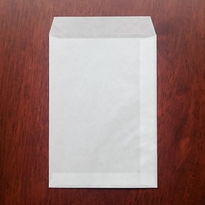 グラシン封筒【中タテ型】洋2タテ 洋形2号たて 114×162mm｜白無地