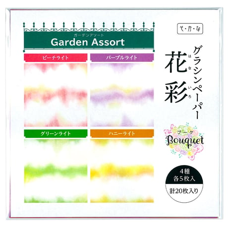 グラシン紙｜花彩｜折り紙サイズ｜お花紙 ローズウィンドウ フラワー 薔薇 透けるデザインペーパー