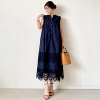 ダブルレースワンピース〈BLACK〉