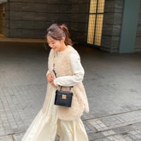 リバーシブルカールファーベスト〈ECRU〉