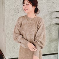 ラメシャギーニット〈BRONZE〉