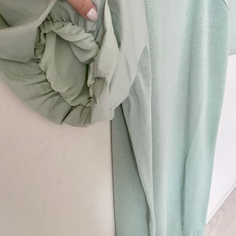 バルーンスリーブワンピース〈MINT〉