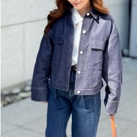 【軽くておしゃれな素材感！周りと差がつく】リネンデニムシャツジャケット