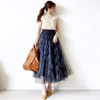 check Tulle skirt