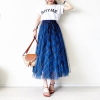 Check tulle skirt