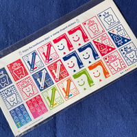 シール：切手風toothsome君