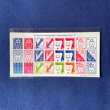 シール：切手風toothsome君
