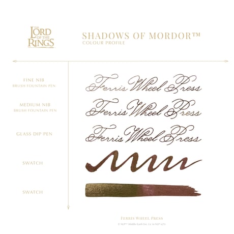 FERRIS WHEEL PRESS（The Lord of the Rings）ボトル入り万年筆インク 28ml&10ml