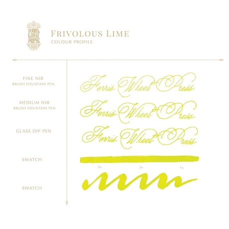 FERRIS WHEEL PRESS（FRESHLY SQUEEZE）ボトル入り万年筆インク 38ml