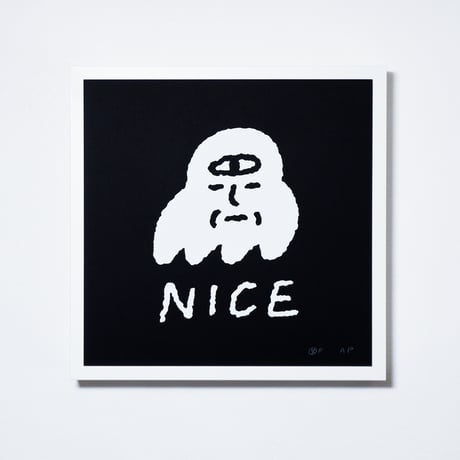 シルクスクリーンプリント "NICE" (Selected doodle series)