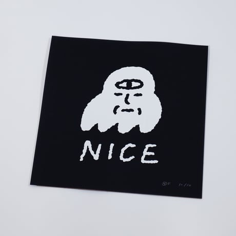 シルクスクリーンプリント "NICE" (Selected doodle series)