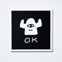 シルクスクリーンプリント  "OK" (Selected doodle series)