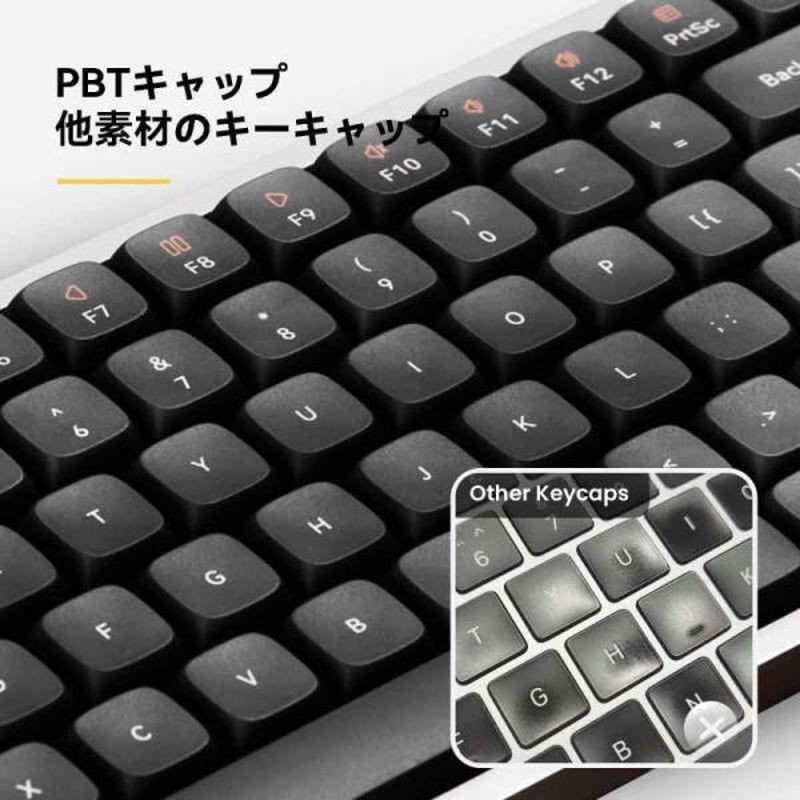 Lofree FLOW ロープロファイルメカニカルキーボード 英語配列 シルバー 