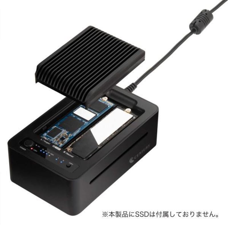 センチュリー M.2 NVMe SSDクローン機能搭載USB3.2 Gen2 クレードル CR