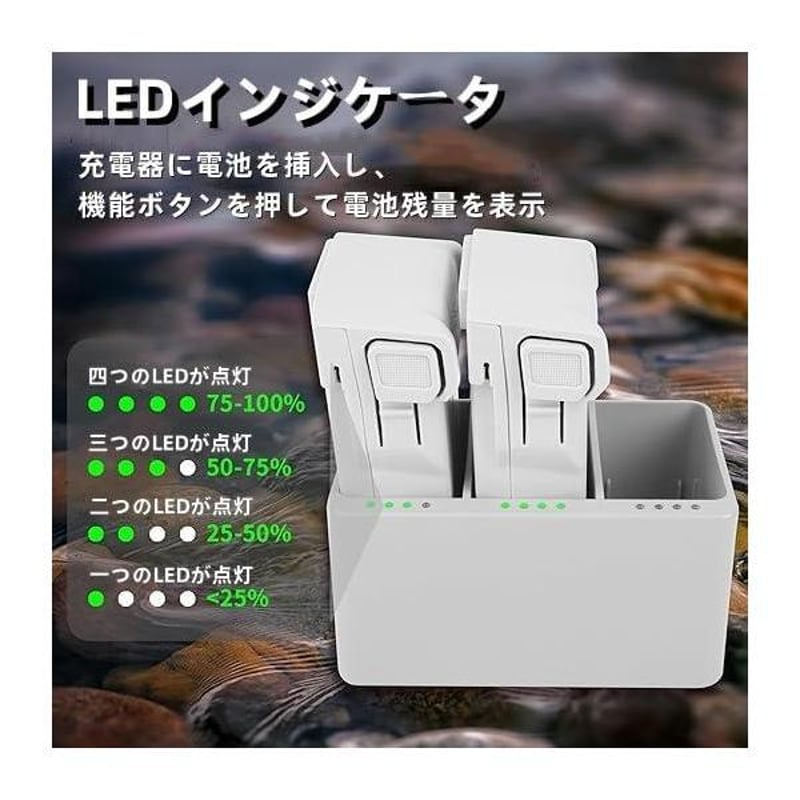 Vesonn DJI Mini3 バッテリー 充電器セット 3850mAh互換電池2個、3ポー