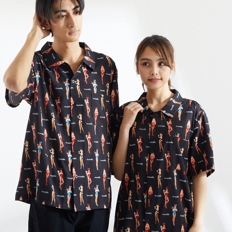 PLAYBOY×PROJECT SR'ES】PINUP GIRL ALOHA SHIRT 開