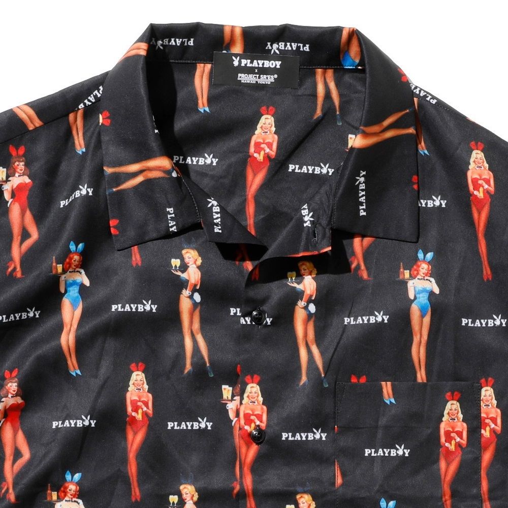 PLAYBOY×PROJECT SR'ES】PINUP GIRL ALOHA SHIRT 開