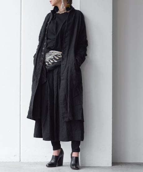 brush linen peasant coat