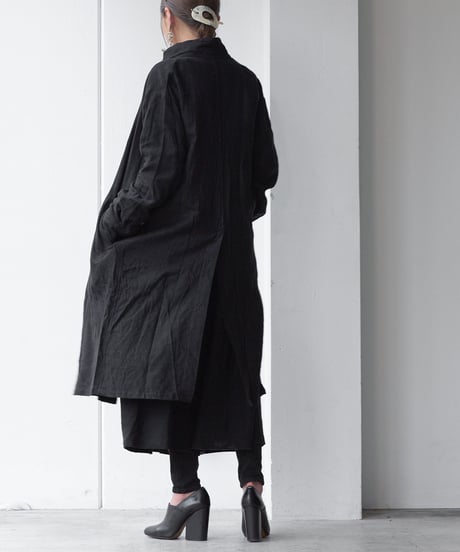 brush linen peasant coat