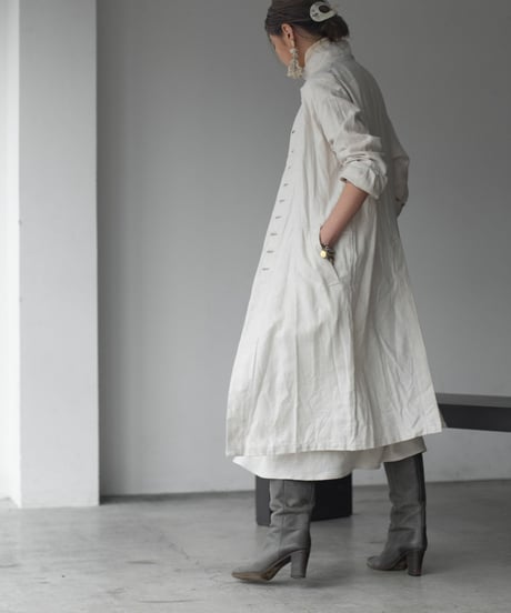 brush linen peasant coat