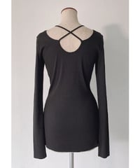 back cross long T-shirt