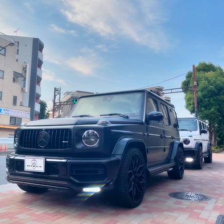URBAN Automotive ベンツ Gクラス W463A ゲレンデ AMG G63用 LED付 カーボン フロントリップ スポイラー